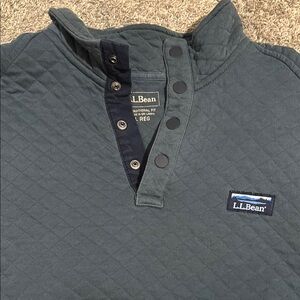 L.L. Bean Light Navy Sweatshirt with Stand-Up Collar
